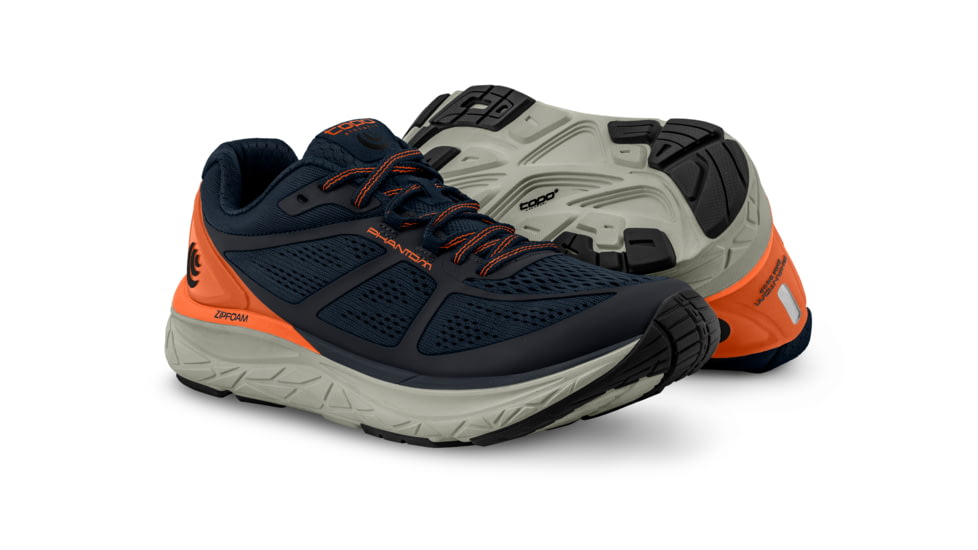 Topo Athletic M-Phantom Trailrunning Shoes - Mens, Navy / Orange, 7.5, M032-075-NAVORG