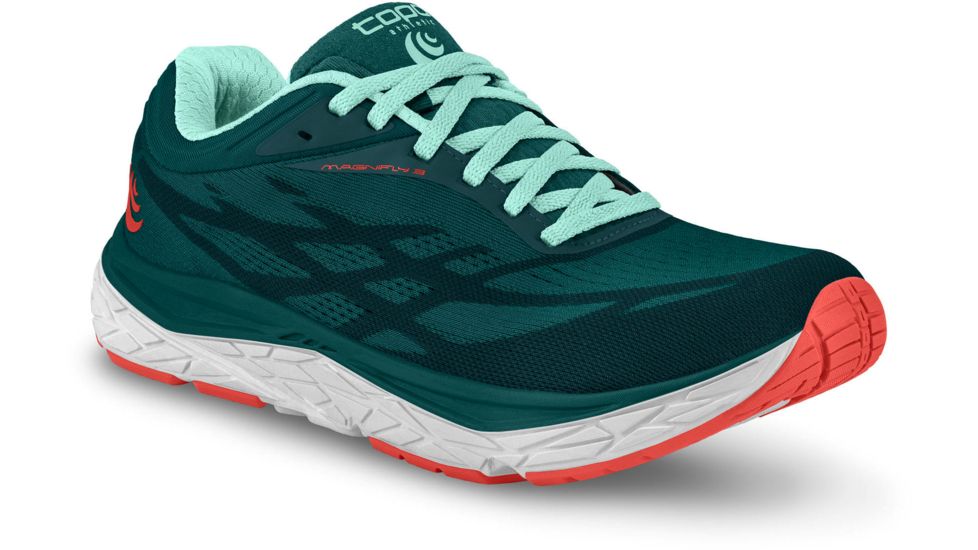 Topo Athletic Magnifly 3 Road Running Shoes - Womens, Emerald/Sky, 7.5 US, W034-075-EMESKY