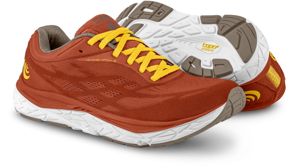 Topo Athletic Magnifly 3 Road Running Shoes - Womens, Rust/Gold, 7.5 US, W034-075-RUSGLD