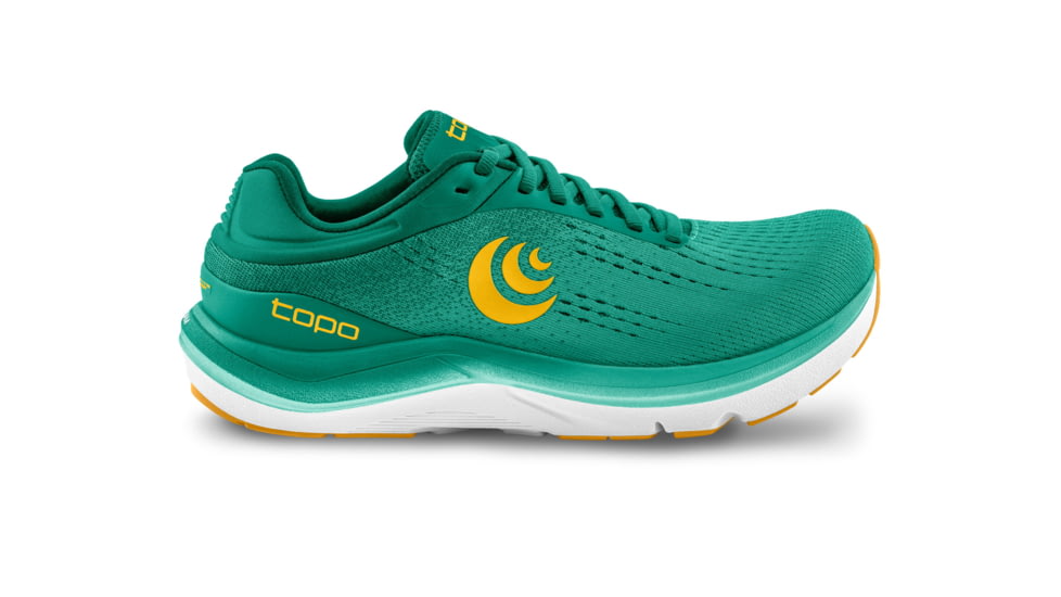 Topo Athletic Magnifly 5 Cushioned, Zero Drop Road Shoes - Women's, Teal/Gold, 7.0 US, W070-070-TEAGLD