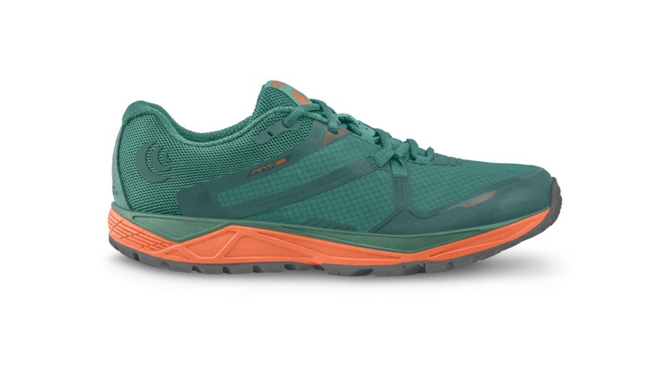 Topo Athletic MT-3 - Womens, Emerald / Orange, Medium, 6, W031-060-EMEORG