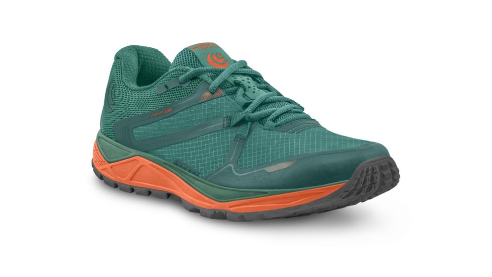 Topo Athletic MT-3 - Womens, Emerald / Orange, Medium, 6, W031-060-EMEORG