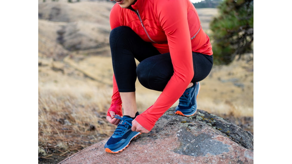 Topo Athletic MT-4 Trail Running Shoe - Womens, Navy/Coral, 7, W052-070-NAVCOR