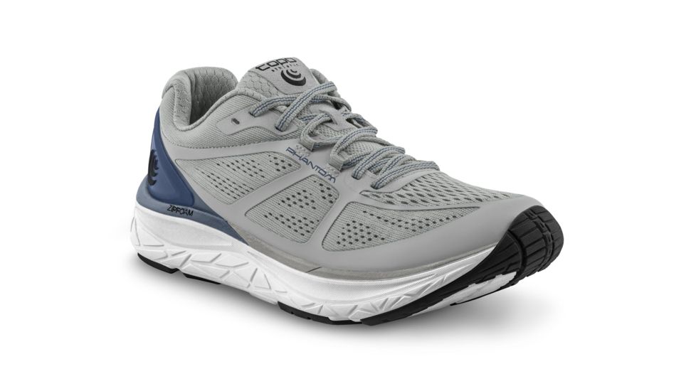 Topo Athletic Phantom - Mens, Grey / Blue, Medium, 11, M032-110-GRYBLU
