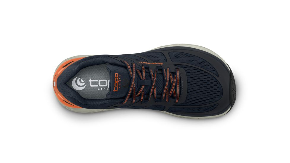 Topo Athletic Phantom - Mens, Navy / Orange, Medium, 9, M032-090-NAVORG