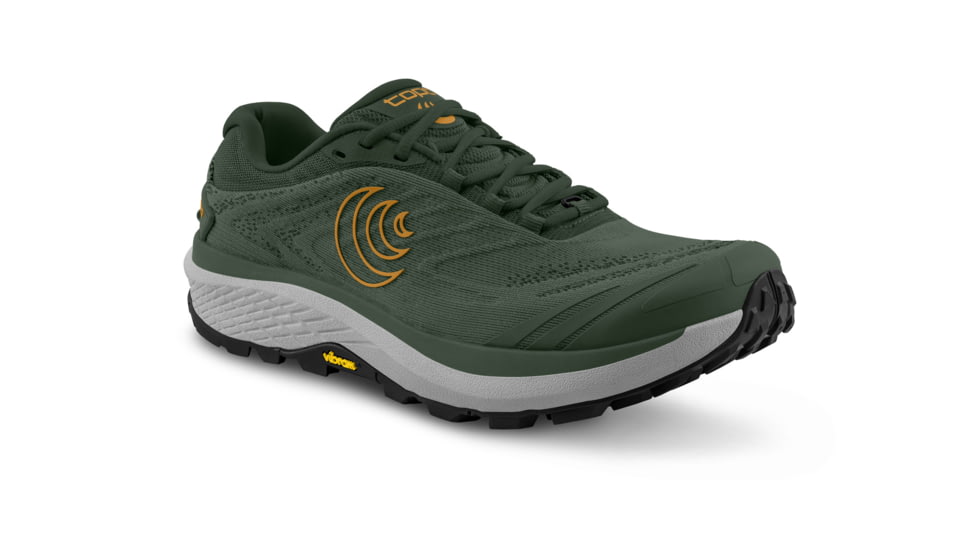 Topo Athletic Pursuit 2 Zero Drop Cushioned Trail Running Shoes - Men's, Green/Orange, 12.0 US, M077-120-GREORG