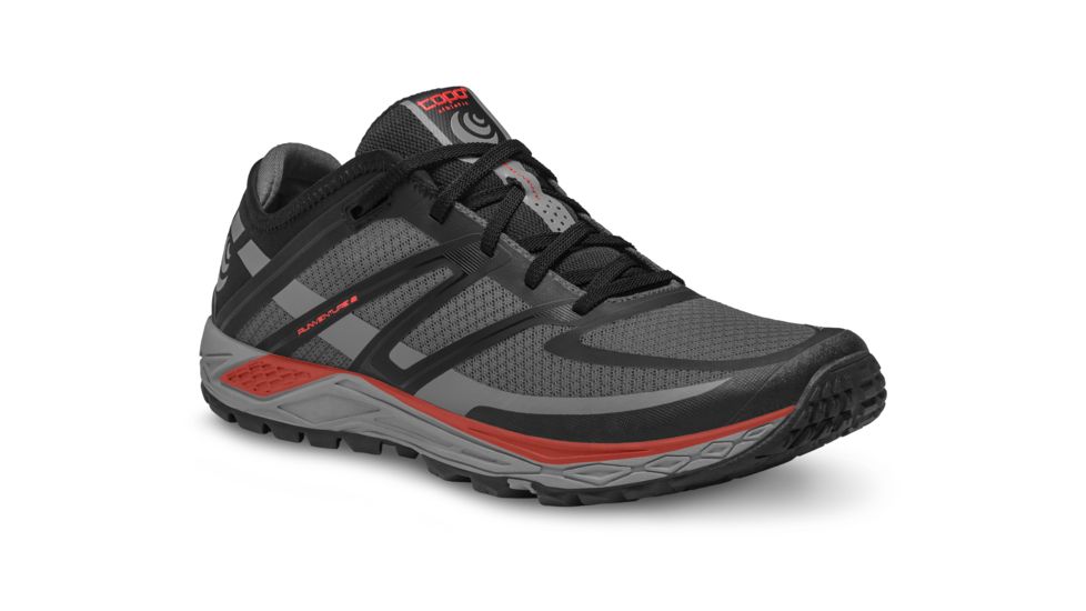 Topo Athletic Runventure 2 - Mens, Grey / Red, Medium, 12, M022-120-GRYRED