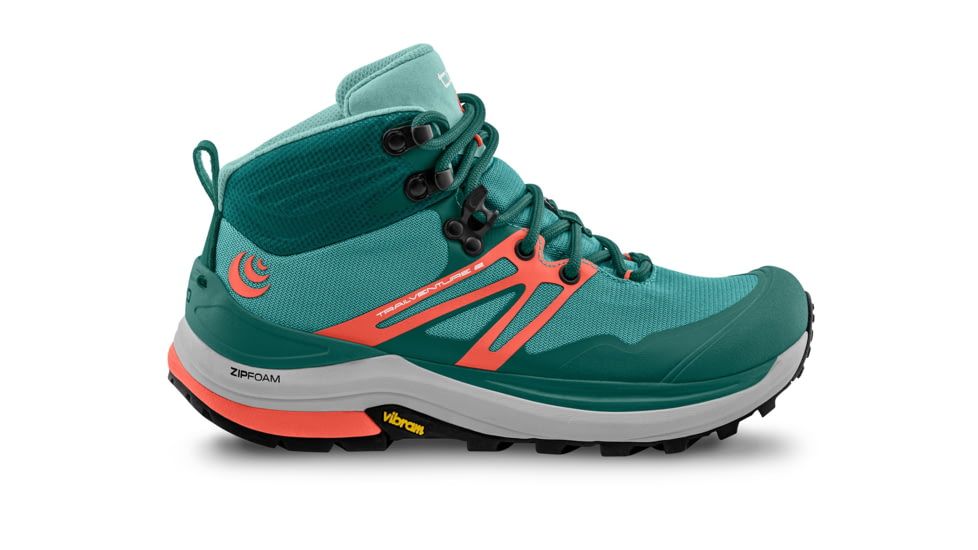 Topo Athletic Trailventure 2 Hiking Boots - Womens, Teal/Coral, 8.5, W053-085-TEACOR