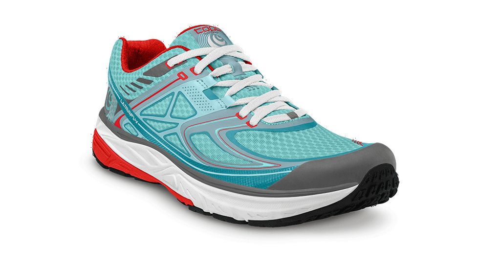 Topo Athletic Ultrafly Road Running Shoe - Women's-Ice/Red-Medium-10.5