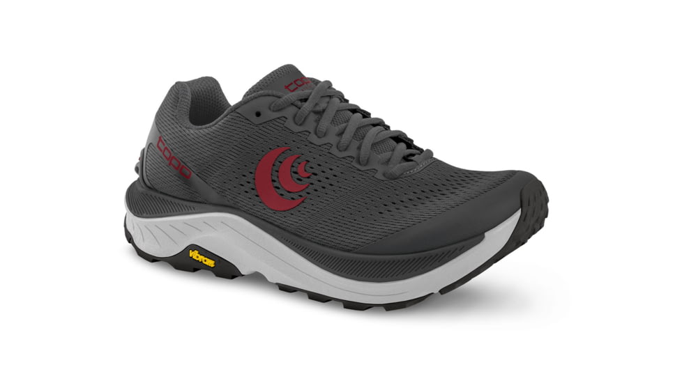 Topo Athletic Ultraventure 3 Running Shoes - Mens, Grey/Red, 13, M060-130-GRYRED
