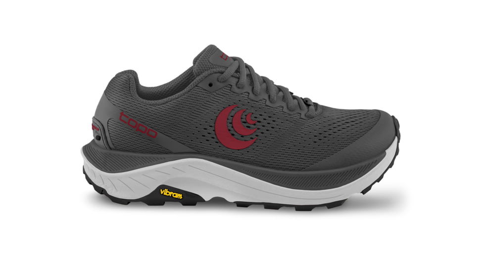 Topo Athletic Ultraventure 3 Running Shoes - Mens, Grey/Red, 13, M060-130-GRYRED