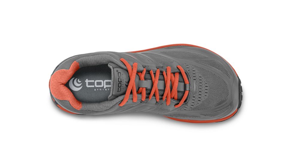 Topo Athletic Ultraventure - Womens, Grey / Tangerine, Medium, 10, W028-100-GRYTGR