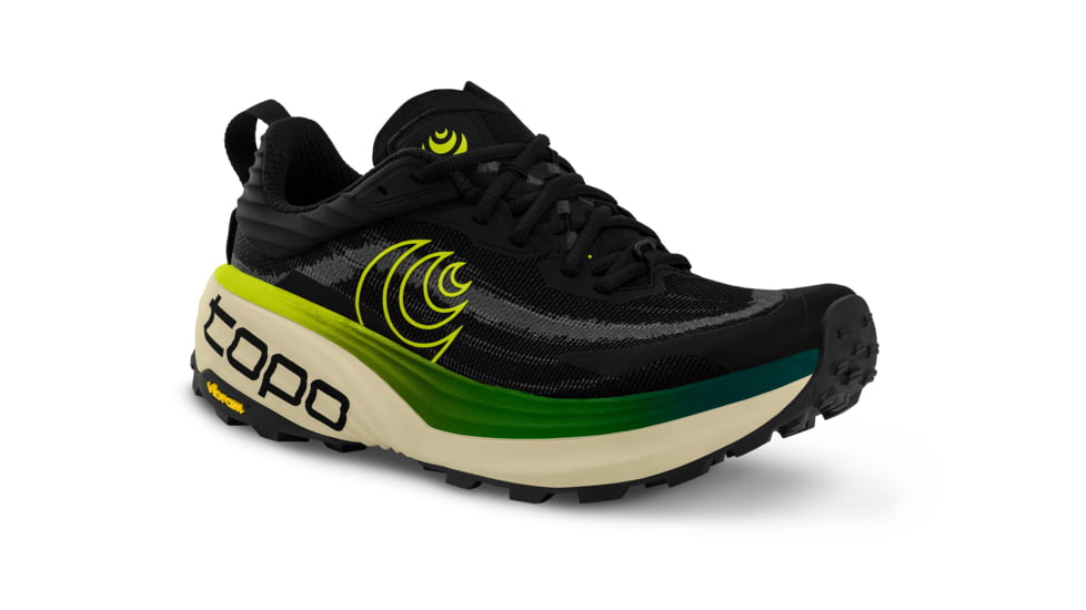 Topo Athletic Vista Trail Running Shoes - Mens, Black/Lime, 8.0 US, M088-080-BLKLIM