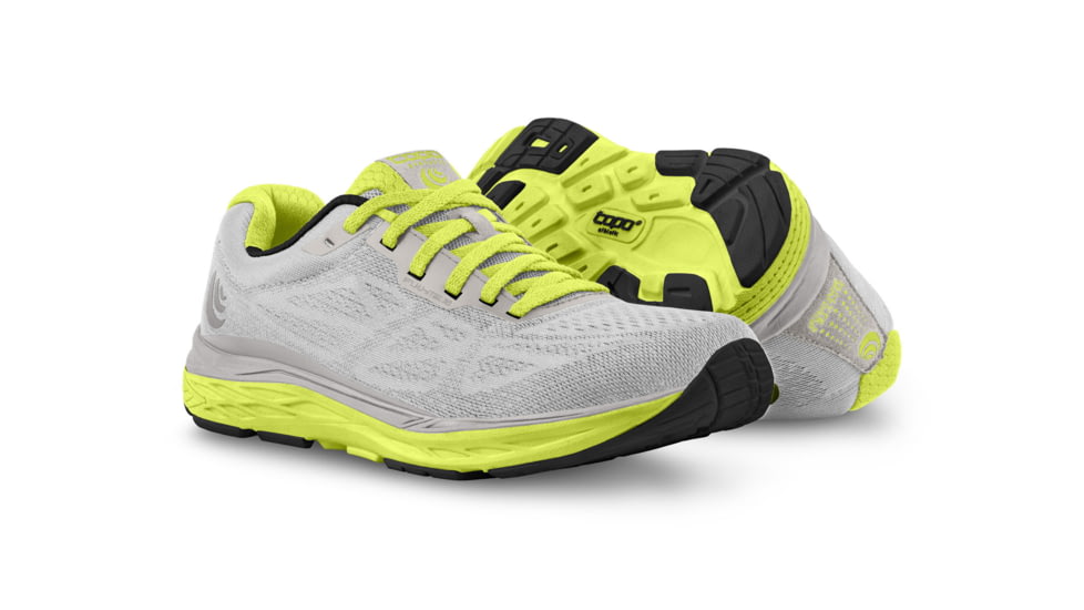 Topo Athletic W-Fli-Lyte 3 Road Running Shoes- Womens, Silver / Lime, 9.5, W030-095-SLVLIM