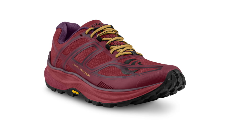Topo Athletic W-MTN Racer Trailrunning Shoes - Womens, Berry / Gold, 10.5, W033-105-BERGLD