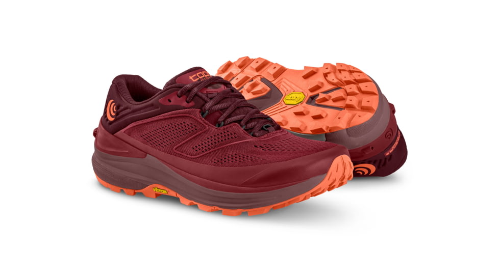 Topo Athletic W-Ultraventure 2 Trailrunning Shoes - Womens, Berry / Orange, 10, W043-100-BERORG