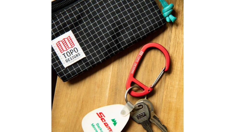 Topo Designs Carabiner, 3 Pack, Black/Red/Blue, 6561947287605