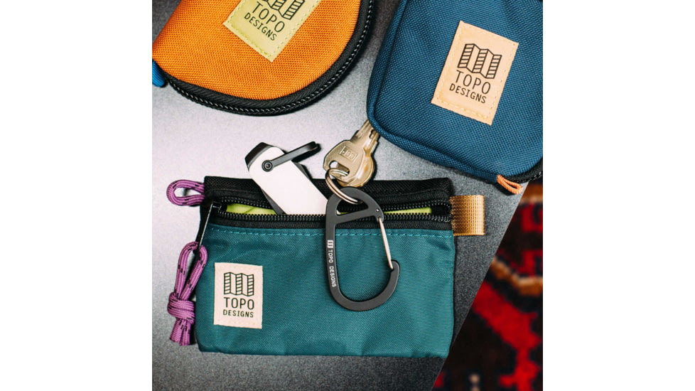 Topo Designs Carabiner, 3 Pack, Black/Red/Blue, 6561947287605