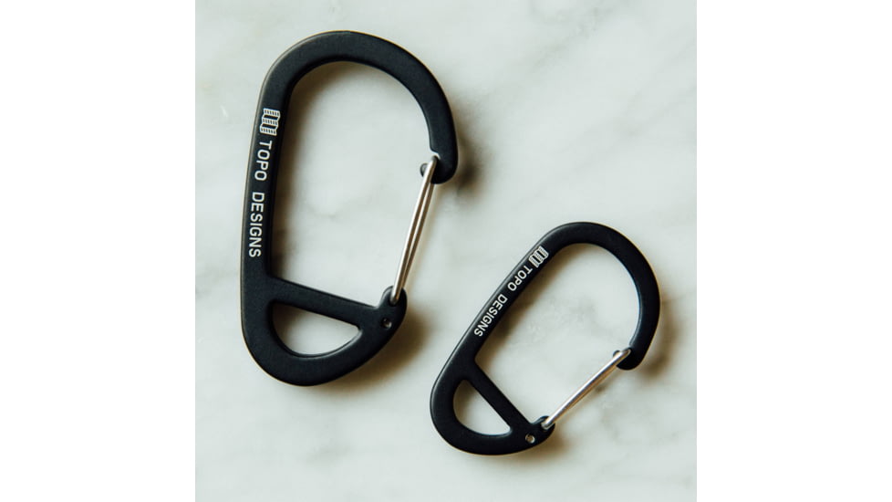 Topo Designs Carabiner, 3 Pack, Black/Red/Blue, 6561947287605