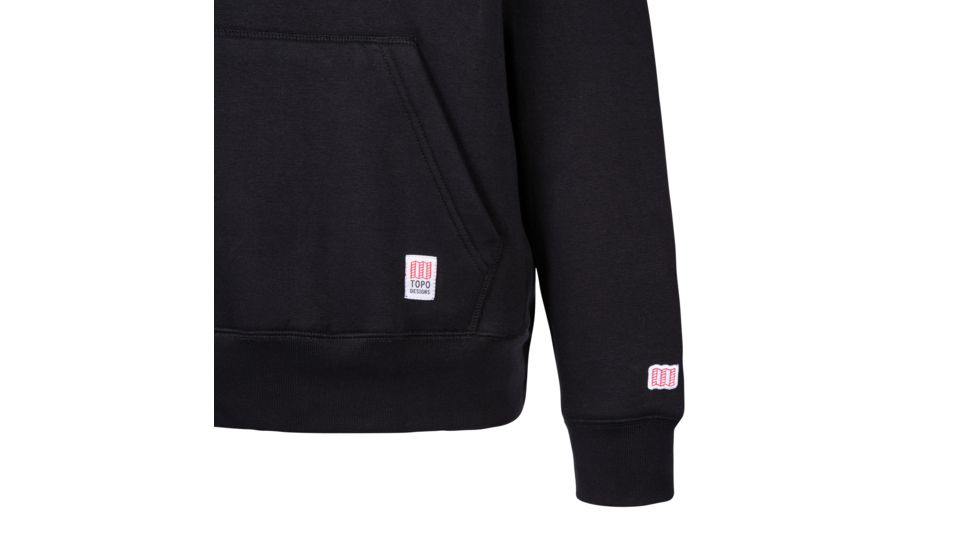Topo Designs Classic Hoodie - Mens, Black, Large, TDMCLHDS19BKLG