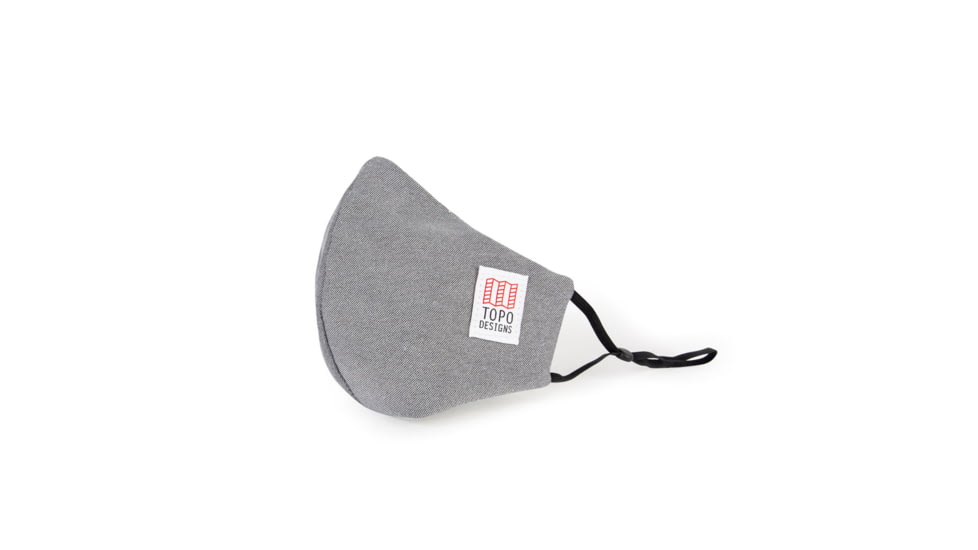 Topo Designs Face Mask, Black Oxford, 4522335371317
