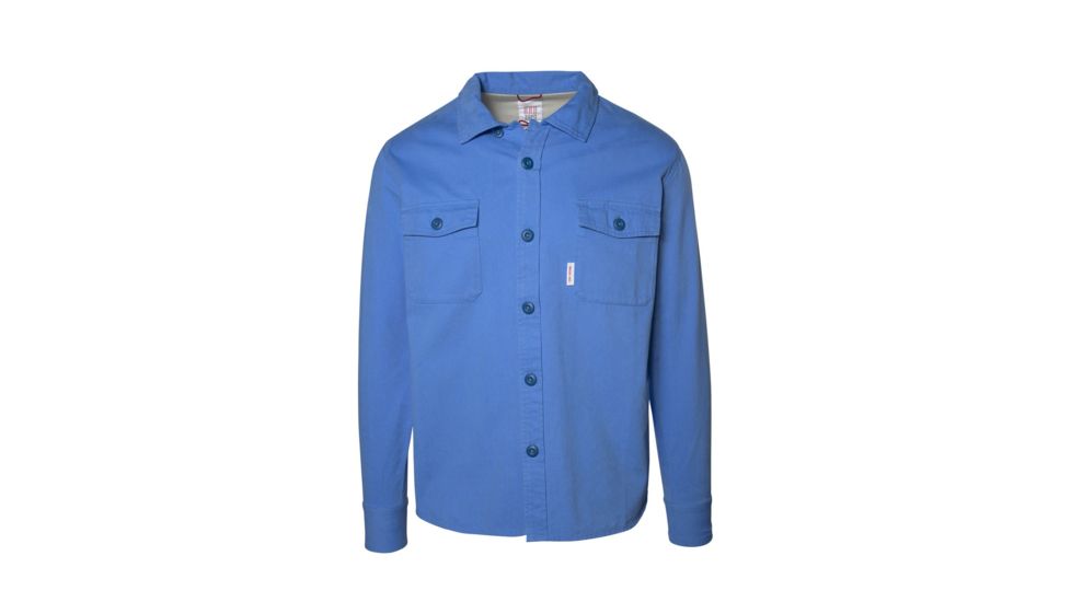 Topo Designs Field Plaid Shirt - Men's, Organic Cotton, Button Up, Mid-Blue, X-Large TDMFSTF19MDBLXL
