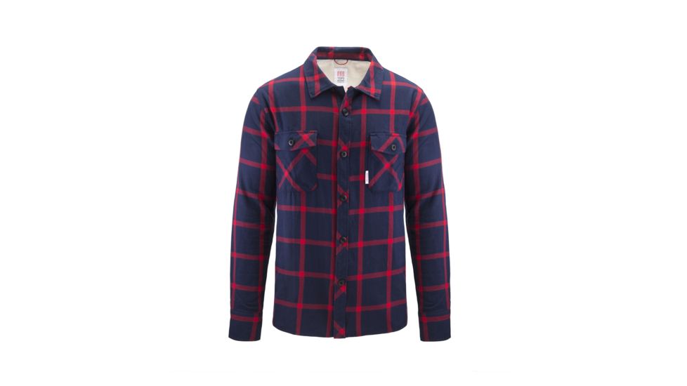 Topo Designs Field Shirt - Plaid - Mens, Navy/Red, Large, TDMFSF17PL/RD/NVLG