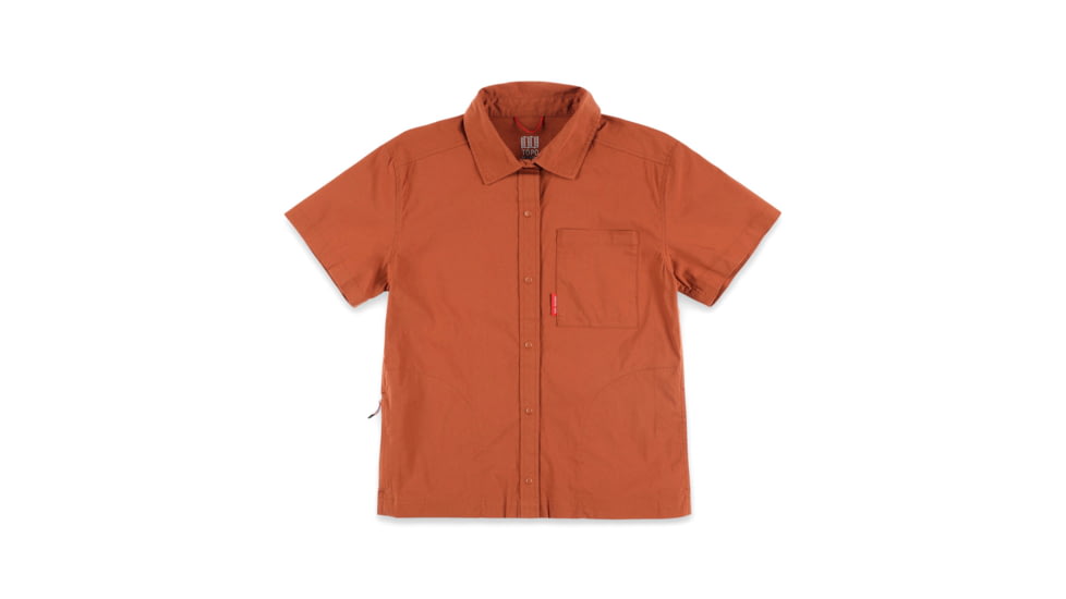 Topo Designs Global Shirt - Short Sleeve - Womens, Extra Small, Brick, 6805649850421