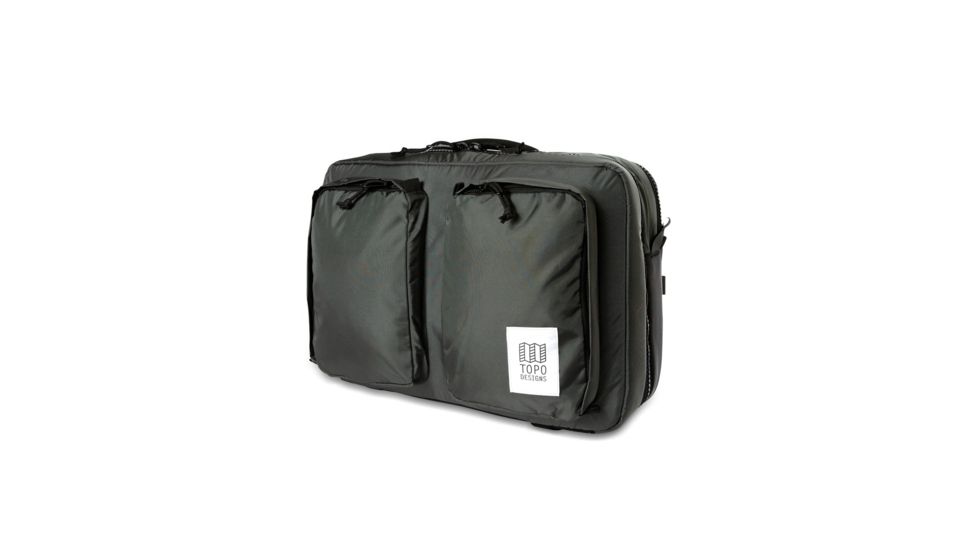 Topo Designs Global Travel Briefcase 3-Day Backpack, 23l, 15in Laptop Compartment, Removable Shoulder Strap, Charcoal TDGB3F19CH