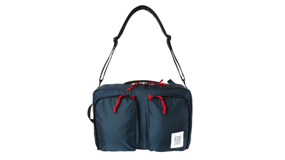 Topo Designs Global Travel Briefcase 3-Day Backpack, 23l, 15in Laptop Compartment, Removable Shoulder Strap, Navy TDGB3F19NV
