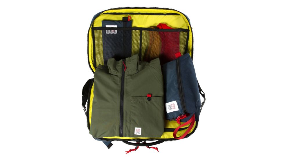 Topo Designs Global Travel Briefcase 3-Day Backpack, 23l, 15in Laptop Compartment, Removable Shoulder Strap, Navy TDGB3F19NV