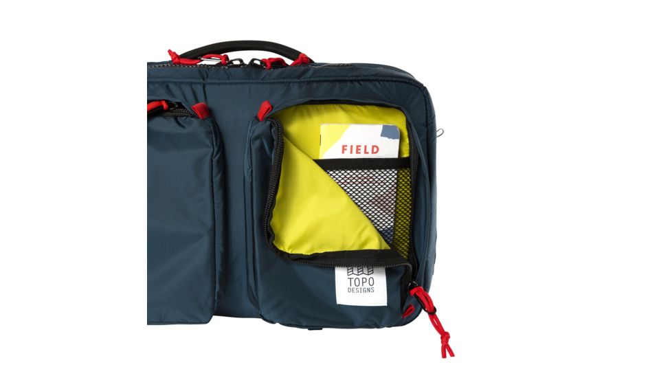 Topo Designs Global Travel Briefcase 3-Day Backpack, 23l, 15in Laptop Compartment, Removable Shoulder Strap, Navy TDGB3F19NV