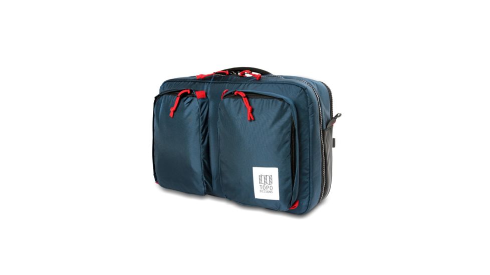 Topo Designs Global Travel Briefcase 3-Day Backpack, 23l, 15in Laptop Compartment, Removable Shoulder Strap, Navy TDGB3F19NV