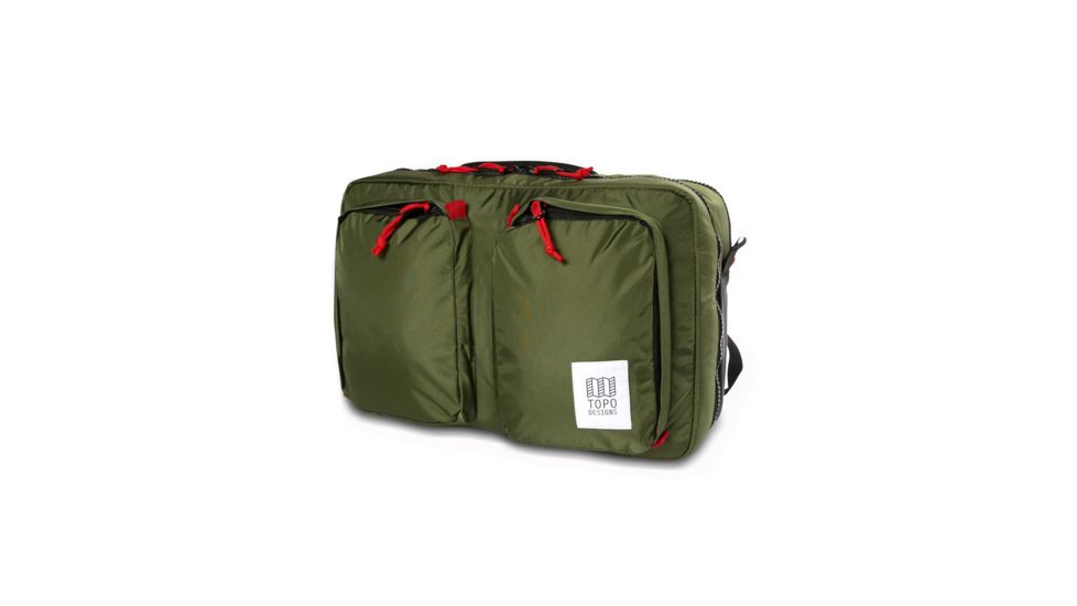 Topo Designs Global Travel Briefcase 3-Day Backpack, 23l, 15in Laptop Compartment, Removable Shoulder Strap, Olive TDGB3F19OL