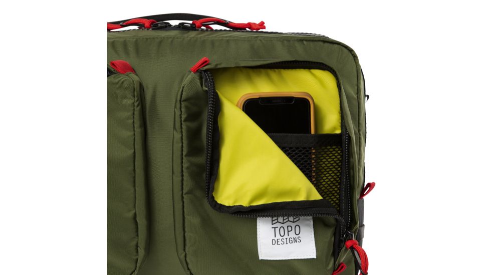 Topo Designs Global Travel Briefcase Backpack, 14l, Removable Shoulder Strap, 15in Laptop Pocket, Olive TDGBF19OL