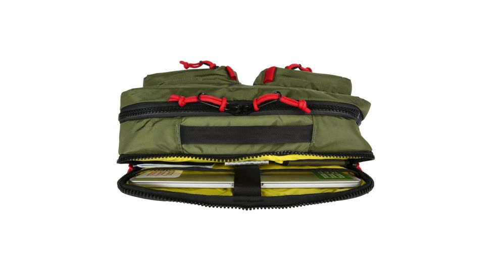 Topo Designs Global Travel Briefcase Backpack, 14l, Removable Shoulder Strap, 15in Laptop Pocket, Olive TDGBF19OL