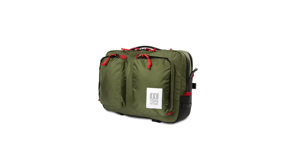 Topo Designs Global Travel Briefcase Backpack, 14l, Removable Shoulder Strap, 15in Laptop Pocket, Olive TDGBF19OL
