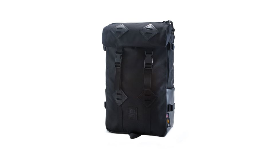 Topo Designs Klettersack, Ballistic Black/Black Leather, TDKS015BB/BKLT