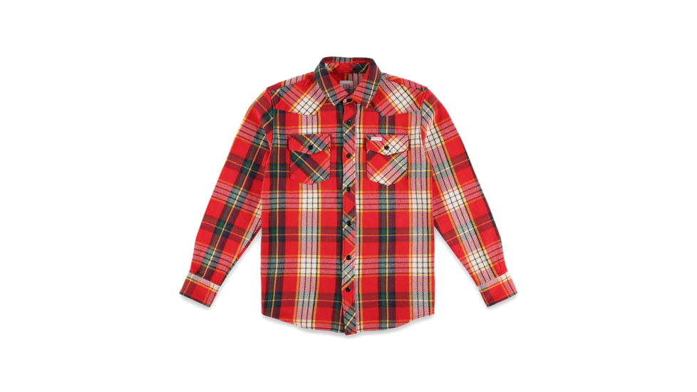 Topo Designs Mountain Shirt Heavyweight - Mens, Red/Yellow Plaid, S, 7090324439093
