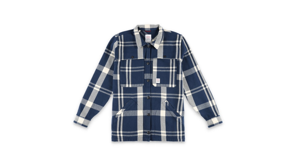 Topo Designs Mountain Shirt Jacket - Womens, Extra Small, Brown/Natural Plaid, XS, 6671336407093