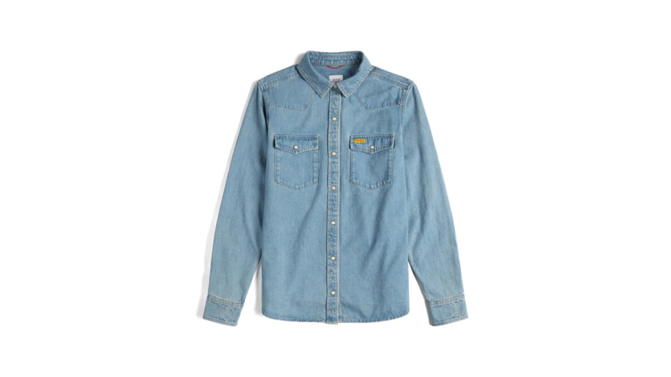 Topo Designs Mountain Shirt Long Sleeve Denim - Womens, 7939419602997