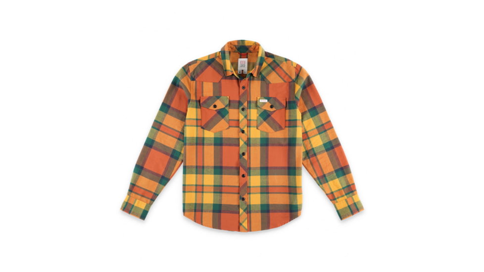 Topo Designs Mountain Shirt Plaid - Mens, Brick/Mustard Plaid, 370196813