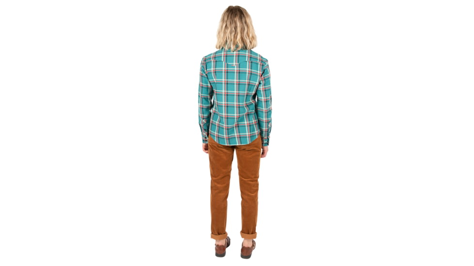 Topo Designs Mountain Shirt - Womens, Teal/Plaid, Small, TDWMSPLF19TLSM
