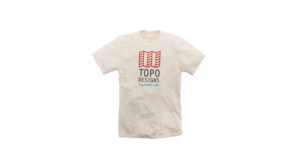 Topo Designs Original Logo Tee - Mens, Extra Small, Natural, 398332937