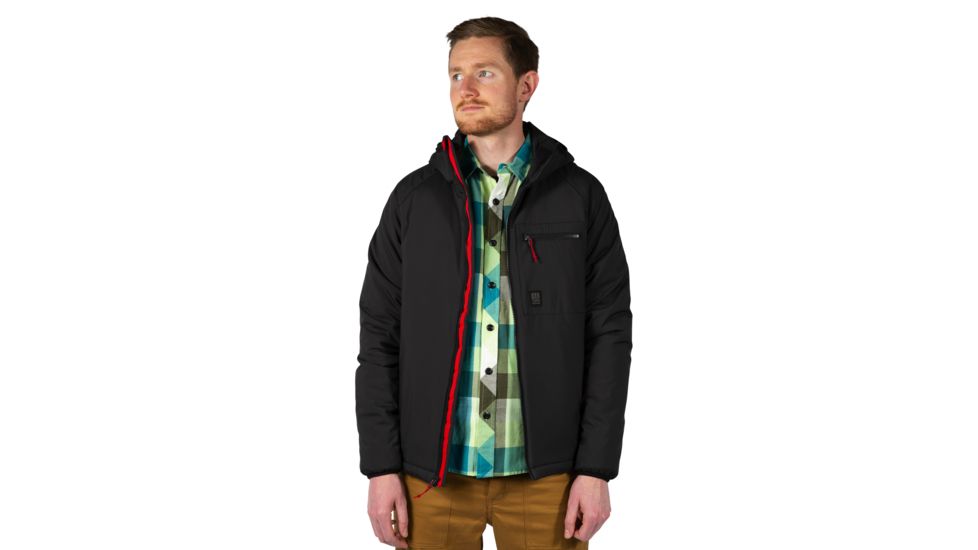 Topo Designs Puffer Hoodie - Mens, Black, Medium, TDMPHF18BKMD