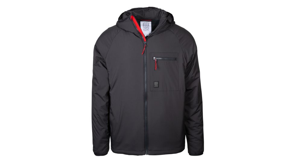 Topo Designs Puffer Hoodie - Mens, Black, Medium, TDMPHF18BKMD