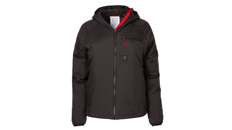 Topo Designs Puffer Hoodie - Womens, Black, Medium, TDWPHF18BKMD