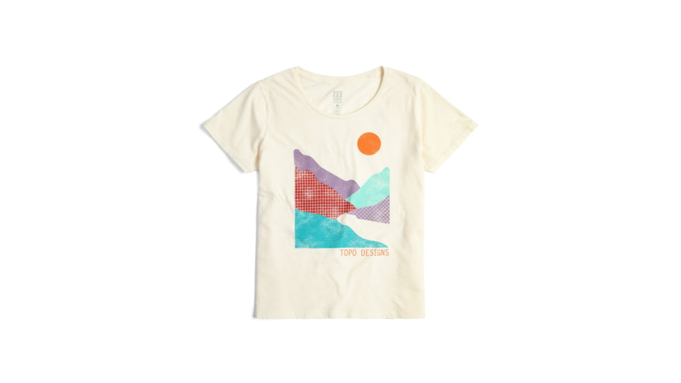 Topo Designs Retro Lake Tee - Womens - Final Sale, 7350498492469