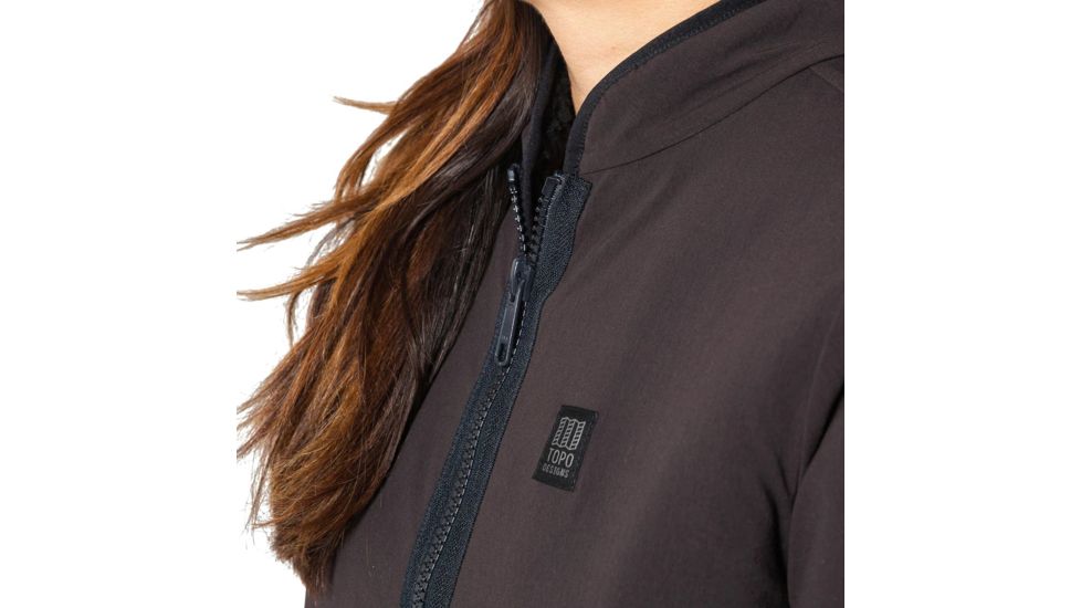 Topo Designs Sherpa Jacket - Womens, Black/Black, Small, TDWSPJF18BKSM