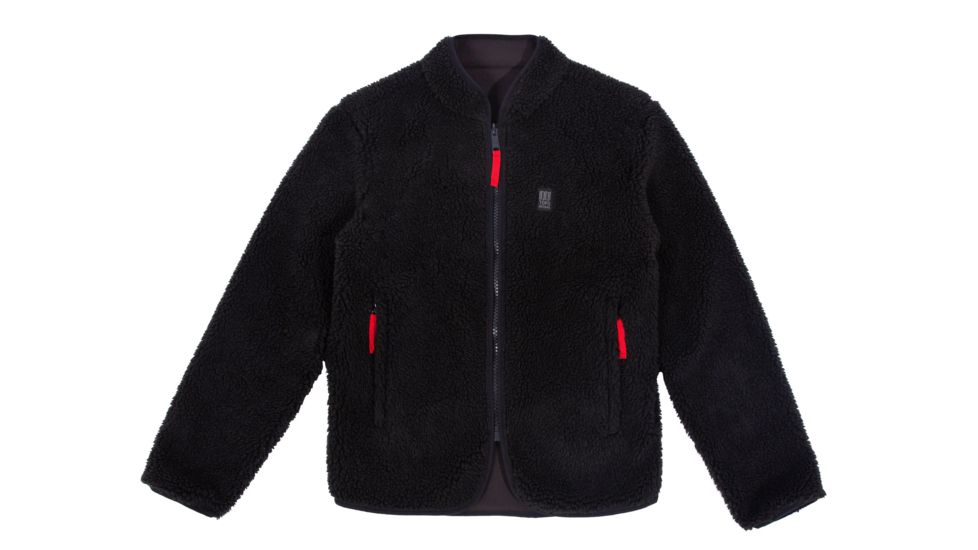 Topo Designs Sherpa Jacket - Womens, Black/Black, Small, TDWSPJF18BKSM